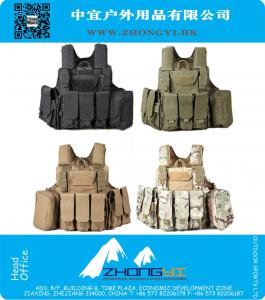 Tactical Vest Airsoft Paintball Combat Vest W Magazine Pouch Utility Bag Releasable Armor Carrier CP, ACU, Green