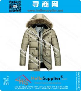 Winter Mens Long Design White Duck Down Jackets Coats Men Fashion Thick Warm Parka Outdoor Waterproof Jacket